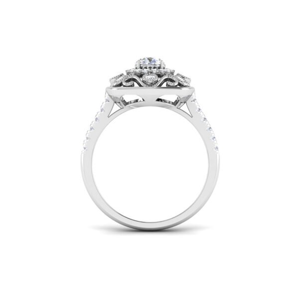 Floral Enchantment: 0.3 Carat Diamond Ring, Nature's Radiance in 18k Gold