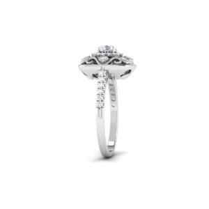 Floral Enchantment: 0.3 Carat Diamond Ring, Nature's Radiance in 18k Gold