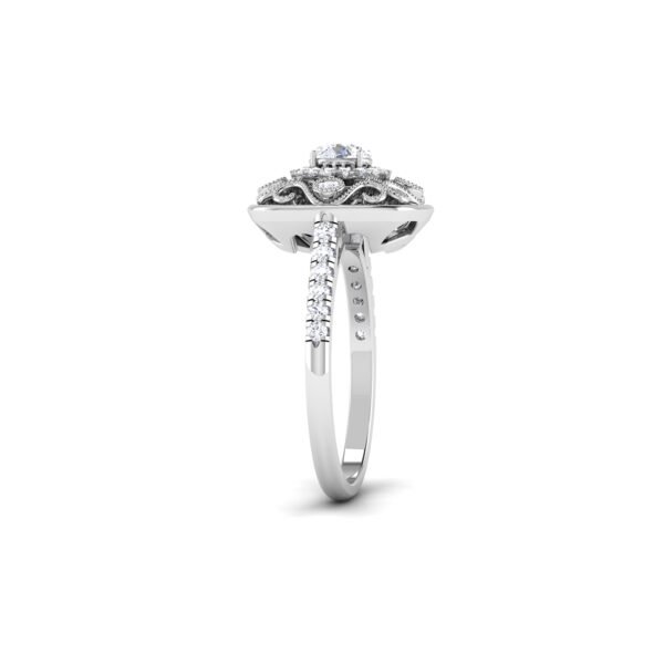 Floral Enchantment: 0.3 Carat Diamond Ring, Nature's Radiance in 18k Gold