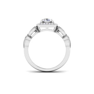 Radiant Cascade: 0.8 Carat Diamond Ring, Captivating Brilliance in 18k Gold