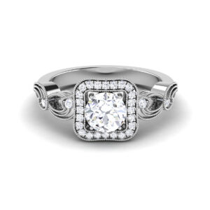 Radiant Cascade: 0.8 Carat Diamond Ring, Captivating Brilliance in 18k Gold