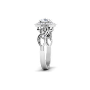 Radiant Cascade: 0.8 Carat Diamond Ring, Captivating Brilliance in 18k Gold