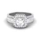 Stellar Embrace: 1 Carat Diamond Ring, Celestial Beauty in 18k Gold