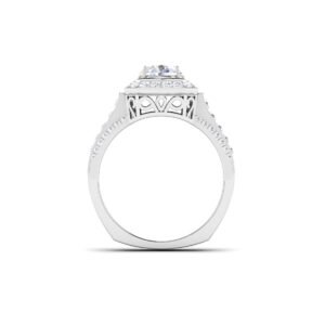 Stellar Embrace: 1 Carat Diamond Ring, Celestial Beauty in 18k Gold