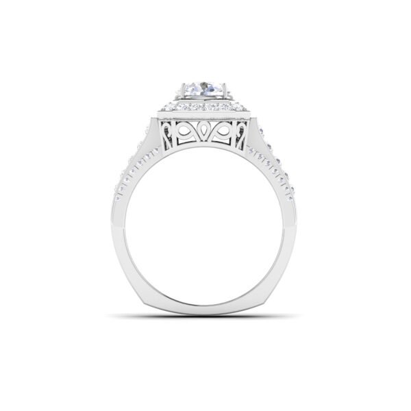 Stellar Embrace: 1 Carat Diamond Ring, Celestial Beauty in 18k Gold - Image 2