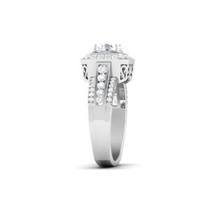 Stellar Embrace: 1 Carat Diamond Ring, Celestial Beauty in 18k Gold
