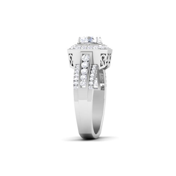 Stellar Embrace: 1 Carat Diamond Ring, Celestial Beauty in 18k Gold - Image 4