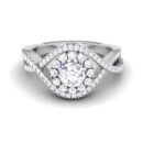 Blossoming Sparkle: 0.4 Carat Diamond Floral Ring, Nature's Radiance in 18k Gold