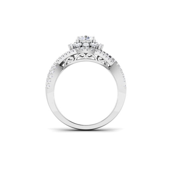 Blossoming Sparkle: 0.4 Carat Diamond Floral Ring, Nature's Radiance in 18k Gold - Image 2