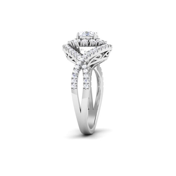 Blossoming Sparkle: 0.4 Carat Diamond Floral Ring, Nature's Radiance in 18k Gold - Image 4