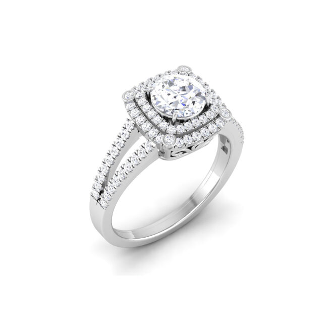 Ethereal Luminary: 0.8 Carat Diamond Ring, Captivating Brilliance in 18k Gold