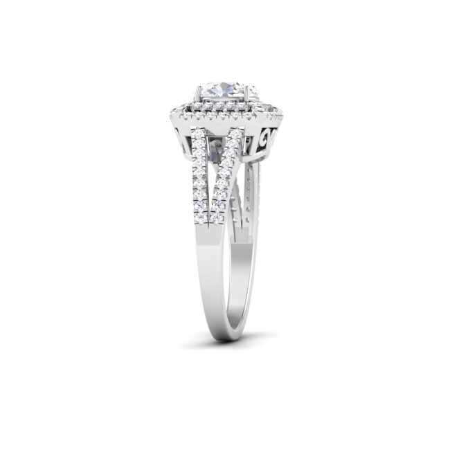 Ethereal Luminary: 0.8 Carat Diamond Ring, Captivating Brilliance in 18k Gold