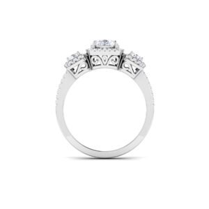 Glimmering Aura: 0.8 Carat Diamond Ring, Mesmerizing Brilliance in 18k Gold