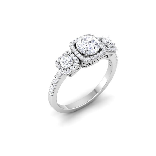 Glimmering Aura: 0.8 Carat Diamond Ring, Mesmerizing Brilliance in 18k Gold