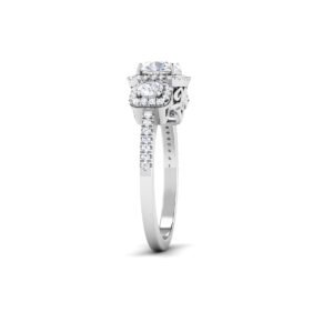 Glimmering Aura: 0.8 Carat Diamond Ring, Mesmerizing Brilliance in 18k Gold