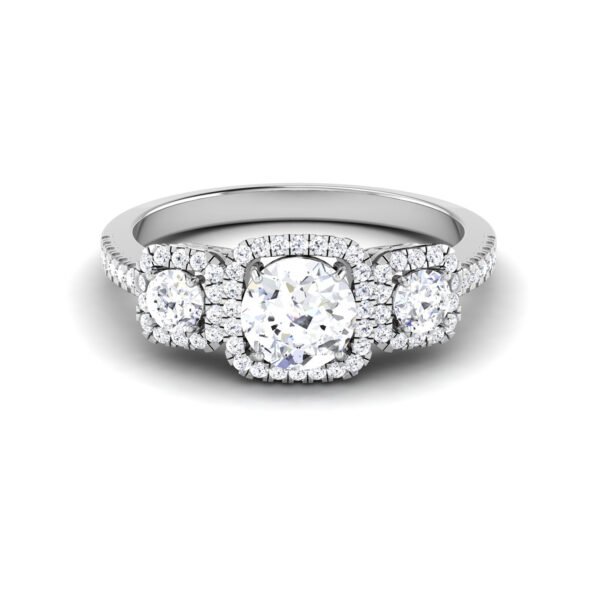 Glimmering Aura: 0.8 Carat Diamond Ring, Mesmerizing Brilliance in 18k Gold
