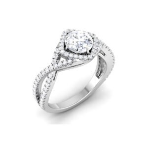 Majestic Brilliance: 1 Carat Diamond Ring, Regal Glamour in 18k Gold