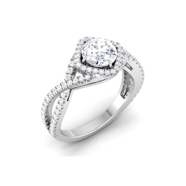 Majestic Brilliance: 1 Carat Diamond Ring, Regal Glamour in 18k Gold