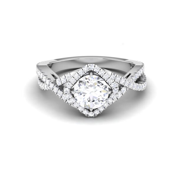 Majestic Brilliance: 1 Carat Diamond Ring, Regal Glamour in 18k Gold