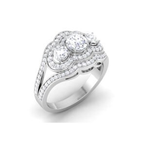 Dazzling Whispers: 0.50 Carat Diamond Ring, Delicate Brilliance in 18k Gold