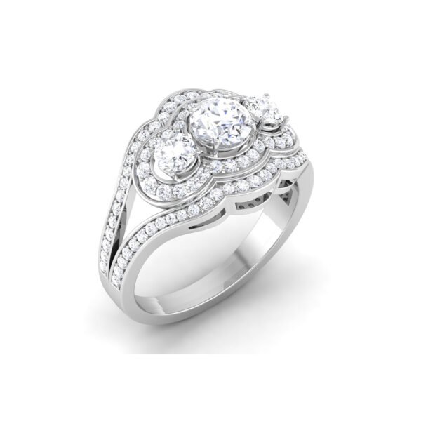 Dazzling Whispers: 0.50 Carat Diamond Ring, Delicate Brilliance in 18k Gold