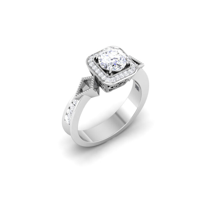 Luminary Serenade: 0.70 Carat Diamond Ring, Captivating Radiance in 18k Gold