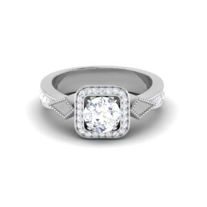 Luminary Serenade: 0.70 Carat Diamond Ring, Captivating Radiance in 18k Gold