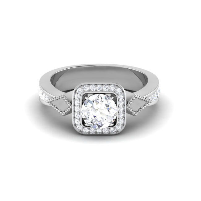 Luminary Serenade: 0.70 Carat Diamond Ring, Captivating Radiance in 18k Gold