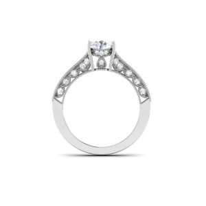 Radiant Cascade: 0.9 Carat Diamond Ring, Captivating Brilliance in 18k Gold