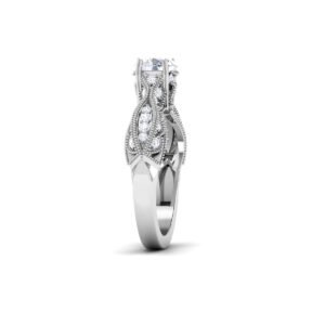 Radiant Cascade: 0.9 Carat Diamond Ring, Captivating Brilliance in 18k Gold
