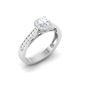 Whispering Dreams: 0.5 Carat Diamond Ring, Delicate Beauty in 18k Gold