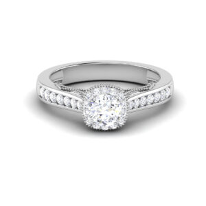 Whispering Dreams: 0.5 Carat Diamond Ring, Delicate Beauty in 18k Gold