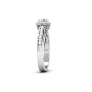 Whispering Dreams: 0.5 Carat Diamond Ring, Delicate Beauty in 18k Gold
