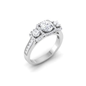 Golden Aura: 0.8 Carat Diamond Ring, Captivating Glow in 18k Gold
