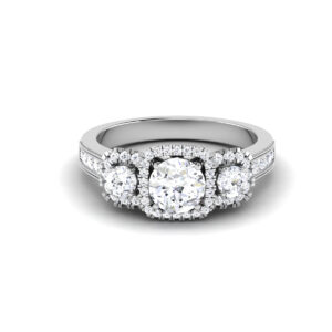 Golden Aura: 0.8 Carat Diamond Ring, Captivating Glow in 18k Gold