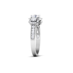 Golden Aura: 0.8 Carat Diamond Ring, Captivating Glow in 18k Gold