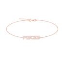 Pisces Zodiac Name Bracelet with Diamonds