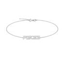 Pisces Zodiac Name Bracelet with Diamonds