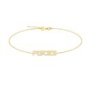 Pisces Zodiac Name Bracelet with Diamonds