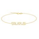 Taurus Zodiac Name Bracelet with Diamonds