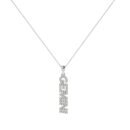 Gemini Zodiac Name Pendant with June Birthstone Pearl