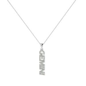 Gemini Zodiac Name Pendant with June Birthstone Pearl