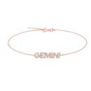 Gemini Zodiac Name Bracelet with June Birthstone Pearl