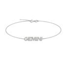 Gemini Zodiac Name Bracelet with June Birthstone Pearl