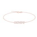 Gemini Zodiac Name Bracelet with Diamonds