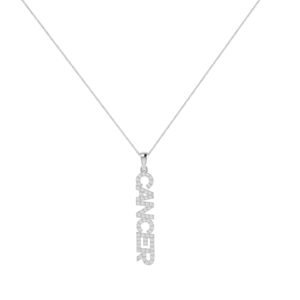 Cancer Zodiac Name Pendant with Diamonds