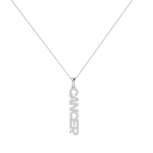 Cancer Zodiac Name Pendant with Diamonds