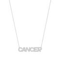 Cancer Zodiac Name Necklace with Diamonds