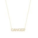 Cancer Zodiac Name Necklace with Diamonds