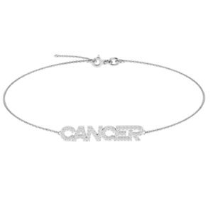 Cancer Zodiac Name Bracelet with Diamonds